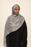 Silver Mist Jacquard Hijab