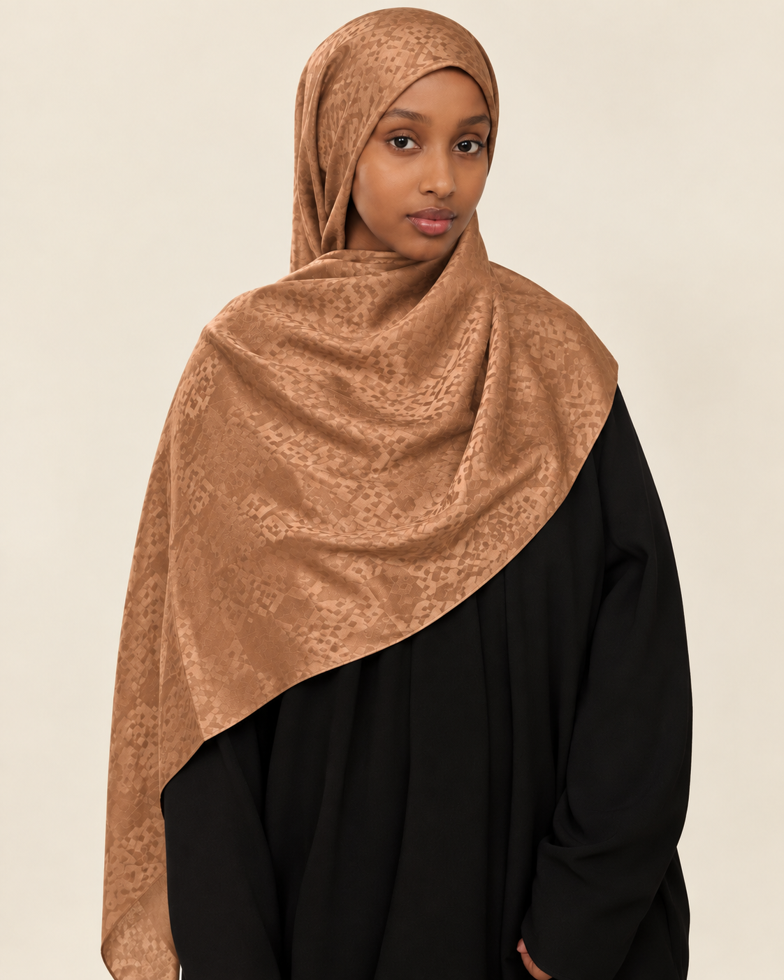 Bronze Glow Jacquard Hijab